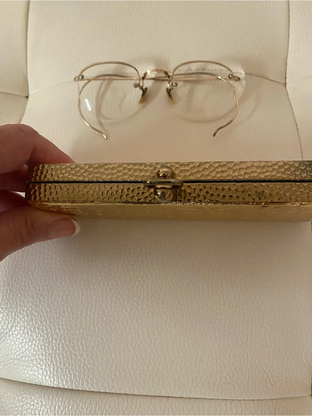 Vintage B&L 12K GF 7 Glasses With Gold Embossed Clutch Case